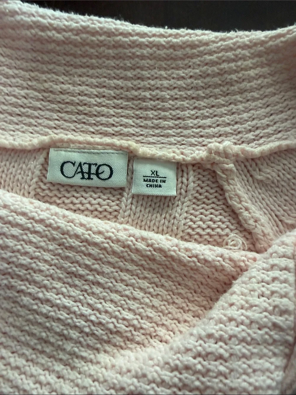 Cato Pale Pink Cable Knit Turtleneck Sweater